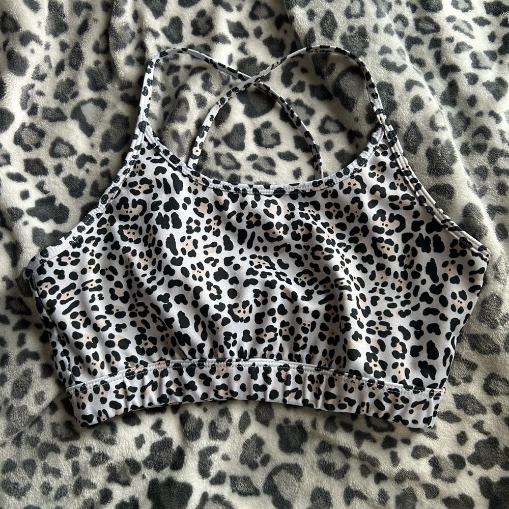leopard print sports bra